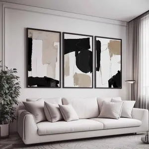 3-Piece Wall Art Set, Modern Abstract Gallery Wall Decor, Minimalist Posters, Neutral Color Bedroom Prints
