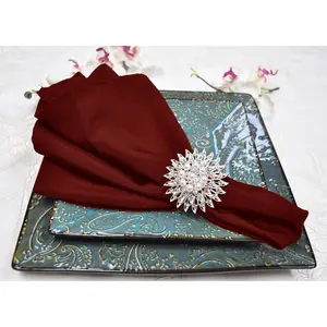 20"x20" Premium Polyester (240 GSM) Napkins - Burgundy  (10pcs/pk)