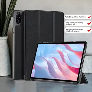 Three fold bracket flat Magnetic cover protective cover suitable for Lenovo tab  P12 TB- 370（2023)/Pad pro 12.7 2025/Tab M10 5G 10.6/Tab M10 FHD REL X605 FC/LC/ Japanese version tab7/tab5 simple solid color all inclusive tablet protective case