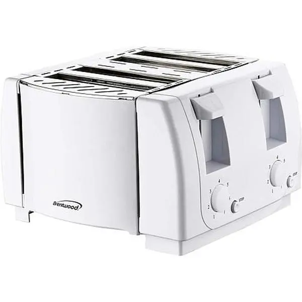 Brentwood 4-Slice Cool Touch Toaster - White Brentwood 4-Slice Cool Touch Toaster - White