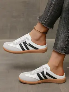 Women's Colorblock Sneakers, Casual Comfortable Breathable Sports Shoes, All-match Basic Shoes for Daily Wear（gift）