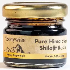 Be Bodywise Pure Himalayan Shilajit Resin I 600 mg I 75%+ Fulvic Acid & 85+ Trace Minerals | Zero Sugar I Lab Tested I Heavy Metal Free I 100% Authentic & Natural, Organic I for Men & Women I 30 gm.