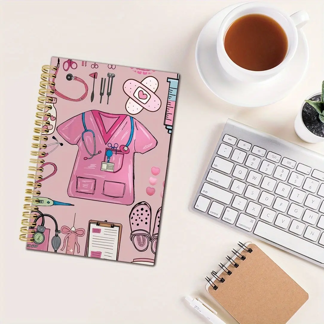 Nurse Theme Notebook, 5.5x8.3 Inches, 50 Pages, Smooth Writing, Ideal for Nursing Notes, Perfect Gift for Healthcare Professionals