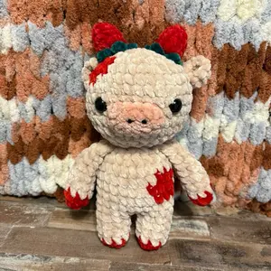 Crochet Strawberry Cow