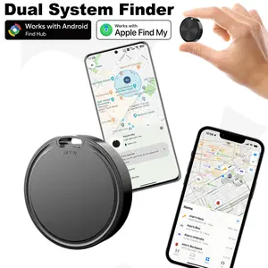 Dual System Smart GPS Tracker for Android & iOS, Bluetooth-compatible Location Finder for Keys Wallet Luggage Pets Elderly Items, Anti-Loss Device
