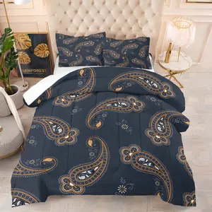 Paisley Pattern Soft Bedding Set, Includes 1 Blanket and 1 or 2 Pillowcases Without Pillows, Perfect Gift Choice