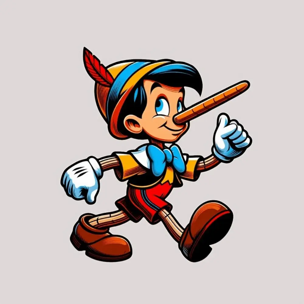 Cartoon Pinocchio Pattern Car Sticker, Self Adhesive Car Decal, Decorative Sticker for Car, Motorcycle, Laptop, Window