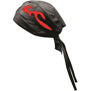 Unisex Leather   Wrap and Skull Cap