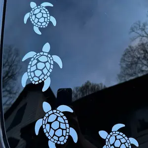Turtle decals for cars or tumblers