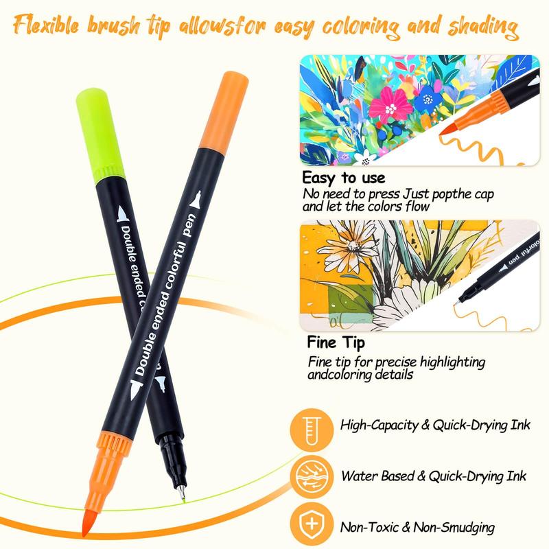 Dual Tip Marker Set Alcohol Artist Markers Marker coloring drawing craft kids stuff for girls school supplies 2025 Brush Pens Diamond Painting