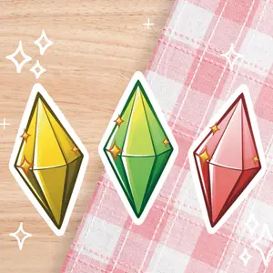 Plumbob Sticker, Sims 4 Inspired Stickers, The Sims 4, Cute Sims Plumbob, Sticker Lovers Gift For Laptop, Notebook, Choose From 3 Color Variations!