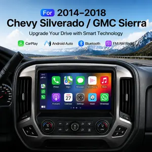 10.1''Car Stereo Radio for Chevy Silverado GMC Sierra 2014-2018 Carplay Android Auto  Silverado with Touch Screen Head Unit SWC GPS Navigation  Backup Camera
