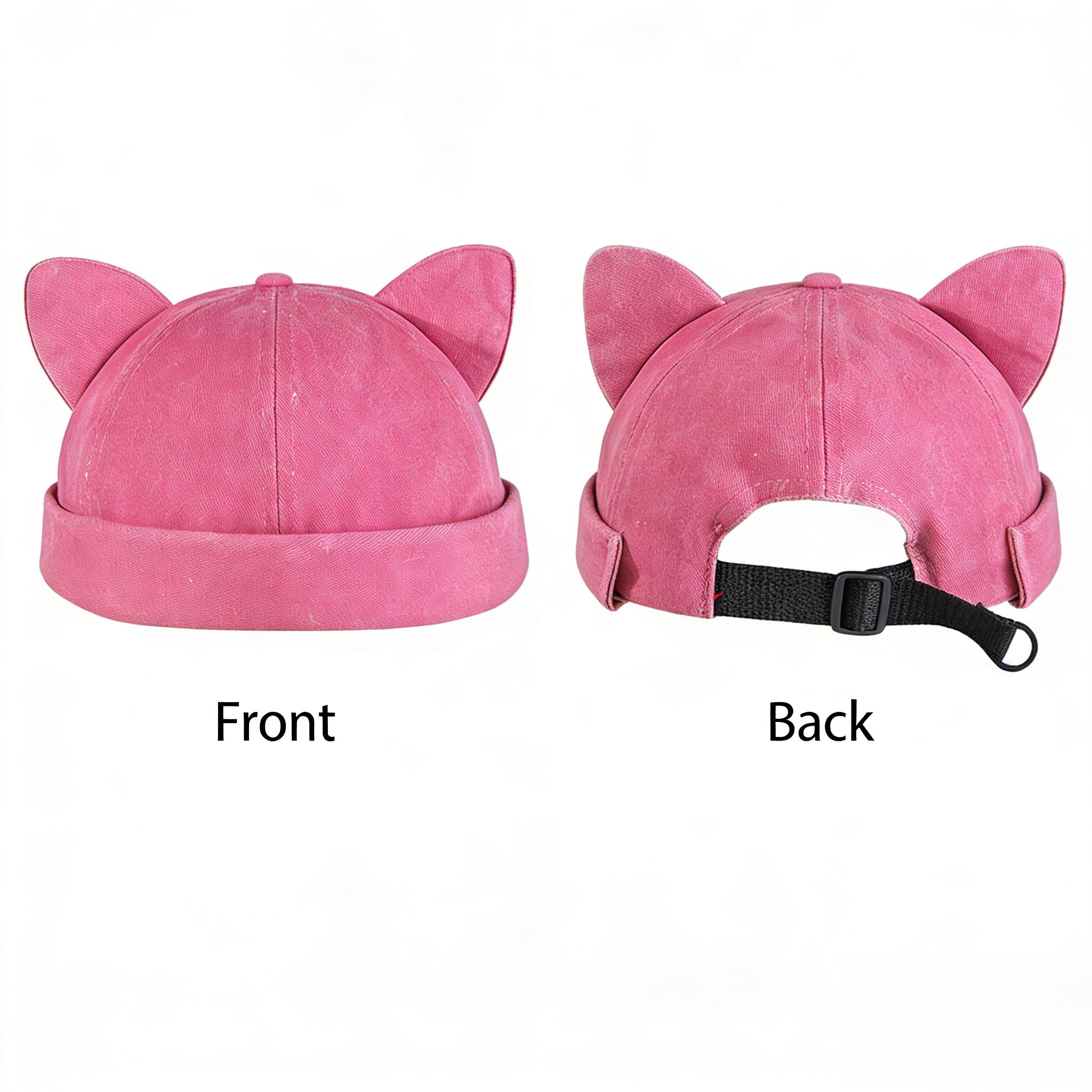 Vintage washed and distressed beanie hat, adjustable skullcap, hipster summer sun hat suitable for daily commuting