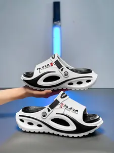 Men's Summer New Two-Wear Sandals, Thick Sole Anti-Slip Beach Slippers, Fashion Casual Outdoor Slip-Ons, Breathable Toe-Exposed Shoes, Flip Flop Slippers