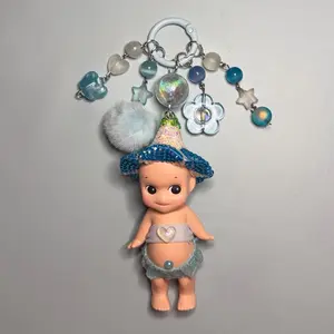 Bedazzled Morning Glory Keychain