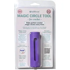 Magic Circle Crochet Tool w Right & Left-Handed Step by Step  English Instructions & Videos, Learn How to Make a Magic Circle  w  Yarn Sizes ()