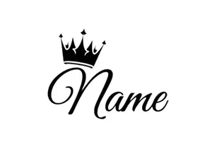 Personalized Crown Name Decal for Truck & Car Windows | Custom Vinyl Sticker Gift