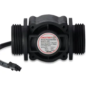 DIGITEN G1" Water Flow Hall Effect Sensor Switch Flow Meter Flowmeter Counter 1-60L/min