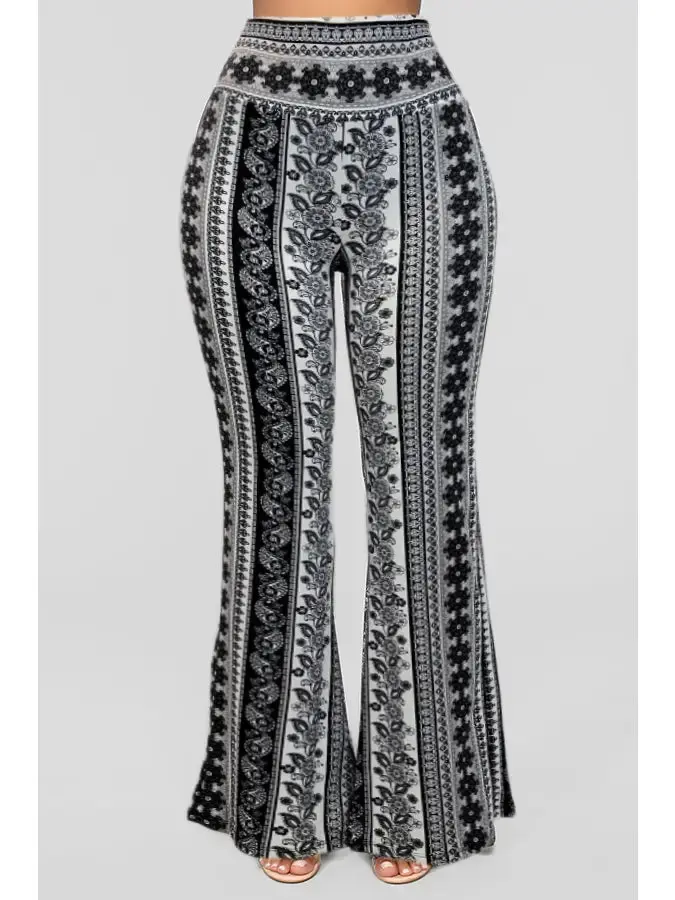 PRINTED FLARE PANTS