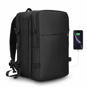 Air Vacuum Backpack for Travel - 60L Expandable Carry On Backpack for Airplane, Vacuum Compression with Pum, TSA Lock, for Business, College, Laptop, Camping, Weekender Traveling Bag Hand Luggage Bag