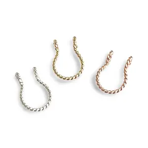 Twisted Handmade Faux Septum Piercing Unisex Nose Ring