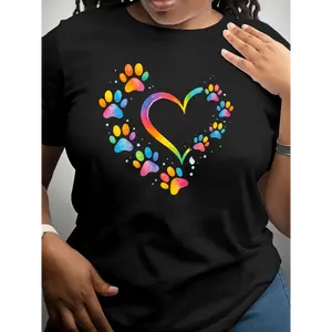 [100% Cotton] [Dog-Themed Women'S Shirts] Dog-Themed Women'S Short-Sleeved Shirts |     Summer & Spring Casual T-Shirts, Regular Length Golf Gift T-Shirt For Men And Women