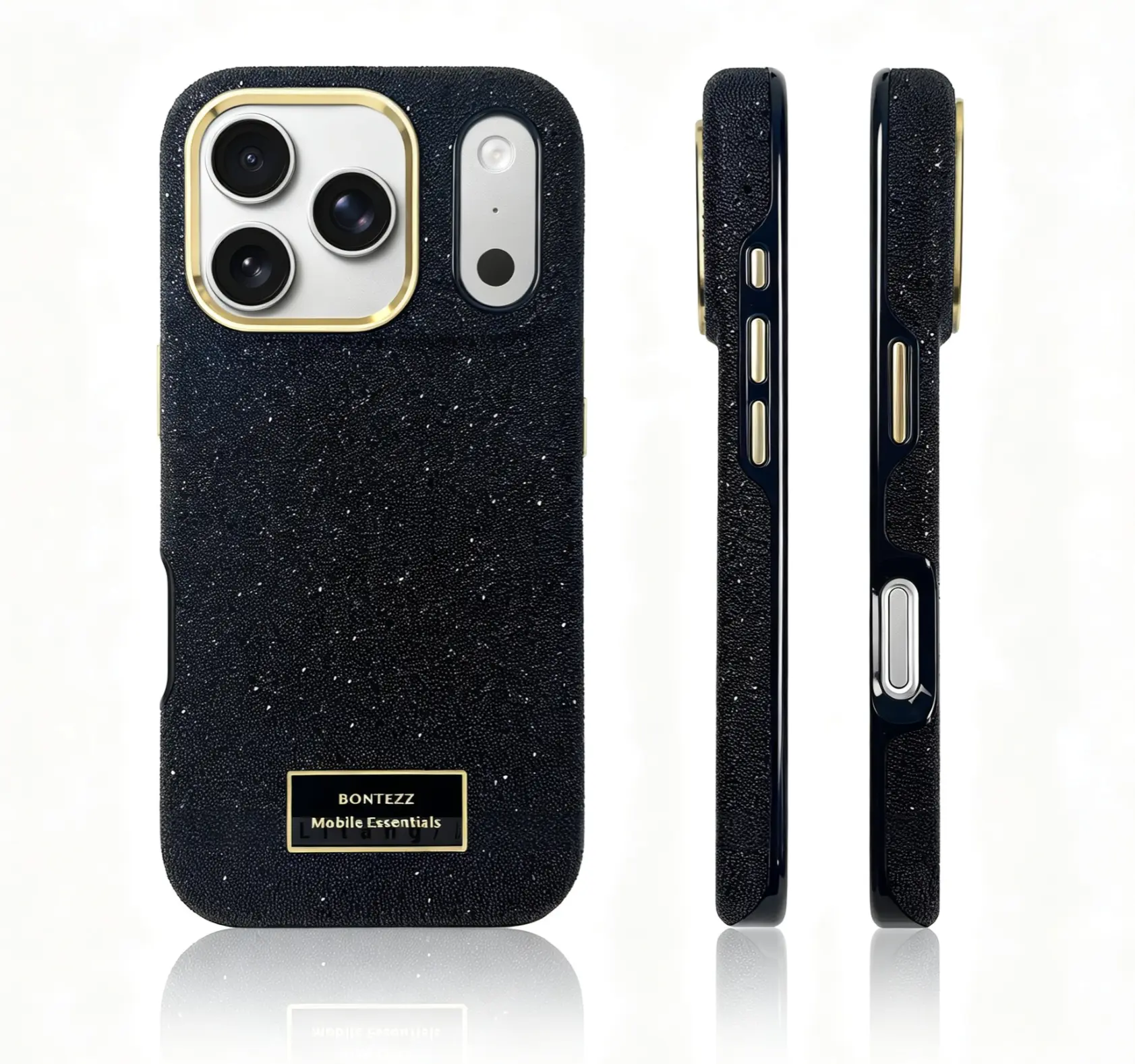 Luxury Glitter Sparkle Phone Case, Shockproof Anti-Scratch Protective Phone Cover, Easy Install Durable Bling Glitter Case For iPhone 15/16/17 Pro Max, Aesthetic Trendy Phone Case Gift For Women Girls