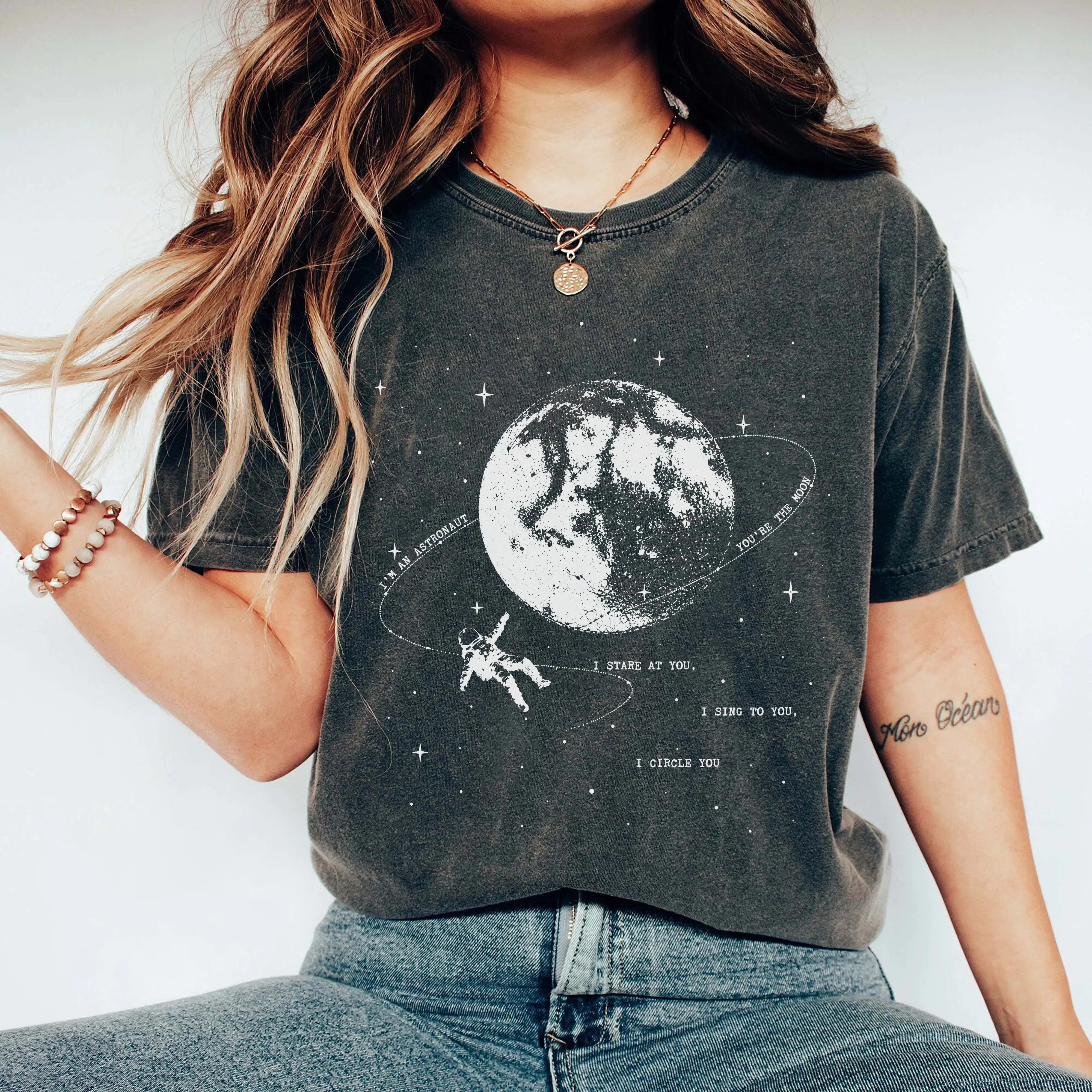 Vintage Astronaut Moon Comfort Colors Shirt, NK Indie Folk Tee, Orbiter Inspired Tee, Retro Moon T-Shirt, Orbiter Lyrics Comfort Colors Tee, Noah Astronaut Unisex Cotton T-Shirt, Retro Concert Shirt, The Last Of The Bugs Apparels