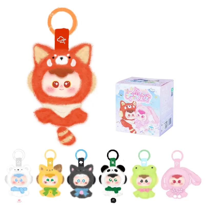 Weather Baby Series Figures Silicone Face Plush, Blind Box Mystery Box Whole Set