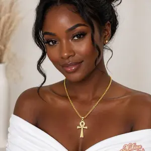 Hypoallergenic Non-Tarnish Ankh Rope Chain