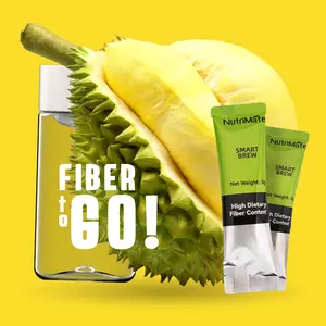 NutriMate Fiber to Go! High Dietary Fiber Supplement with Vitamins for Weight Support Daily Digestive Health Reduce Bloating Gut and Debloating for Women Men Whitening Strips Avocado Strawberry Banana Lemon Walnut Milk Soybean Cherry Chickpea Healthcare