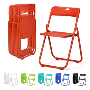 summervibes Karlhome Foldable Plastic Chairs 4/6/10 Pcs 300 LBS Load, Reinforced Metal Frame Easy Storage for Indoor/Outdoor: Weddings, Parties, Meeting Rooms, Gardens