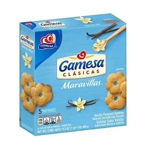 Gamesa Clásicas Maravillas Vanilla Flavored Cookies 5 Packs 5.34 oz Each Naturally & Artificially Flavored Galletas Sabor Vanilla