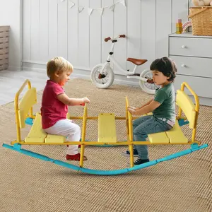 Indoor Outdoor 3-Seat Teeter Totter with Comfortable Seats