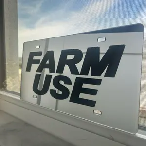 Farm Use License Plate for Trucks and Cars