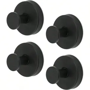 Four-Piece Hooks Set, Durable Stainless Steel Wall Hooks for Bathroom & Kitchen, Rust-Resistant Design, Easy Install, Towel and Shower Hook