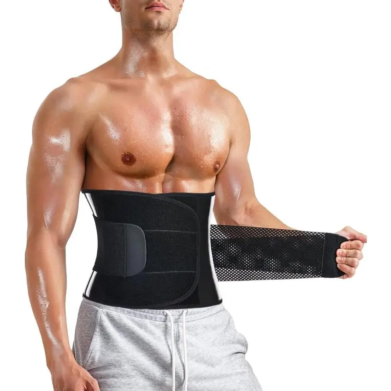 Men's Waist Trainer Trimmer - Smooth Corset Menswear, Tummy Control Compression Shapewear Sweat Belt for Office Slimming
