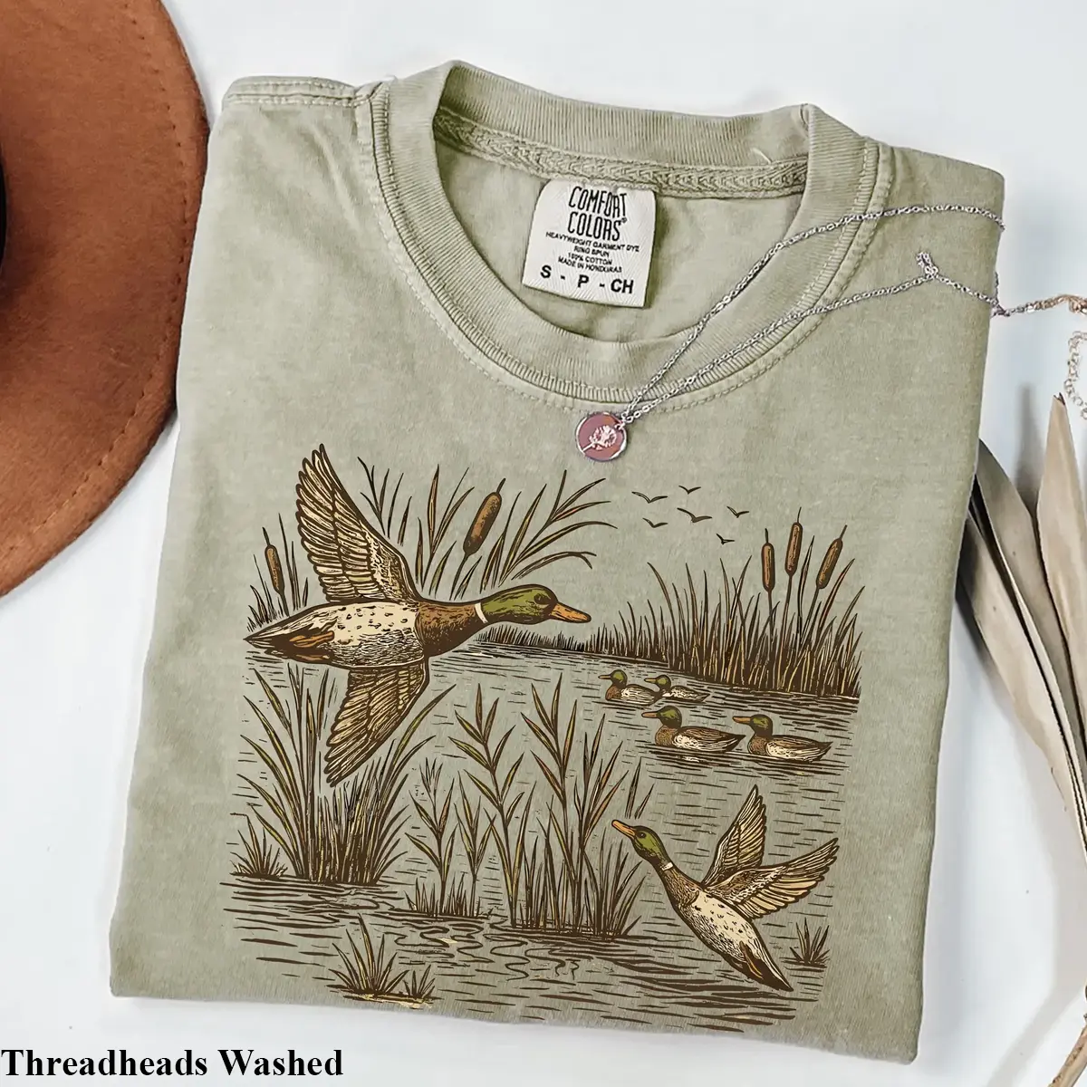 Comfort Colors Comfort Colors Retro Mallard Ducks Shirt - Vintage Flying Duck T-Shirt - Nature Lover Shirt - Bird Animal Outdoor Lover Shirt Shirt Top Womenswear Gift for Her Top Womenswear Gift for Her