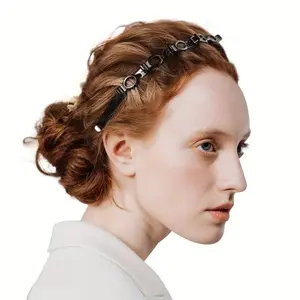1pc Braided Hair Band, Multi-Layer Hollow Out Design, Small Clips for Bangs Fixing, Fringe Hair Clip, Stylish Accessory, Fashion Headbands