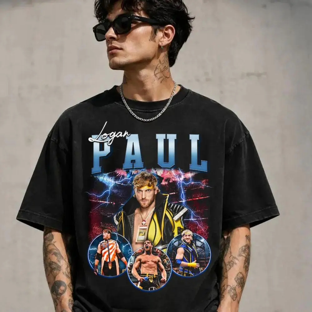 Retro Logan Paul T-Shirt, WWE Wrestling Graphic Tee, Unisex Streetwear