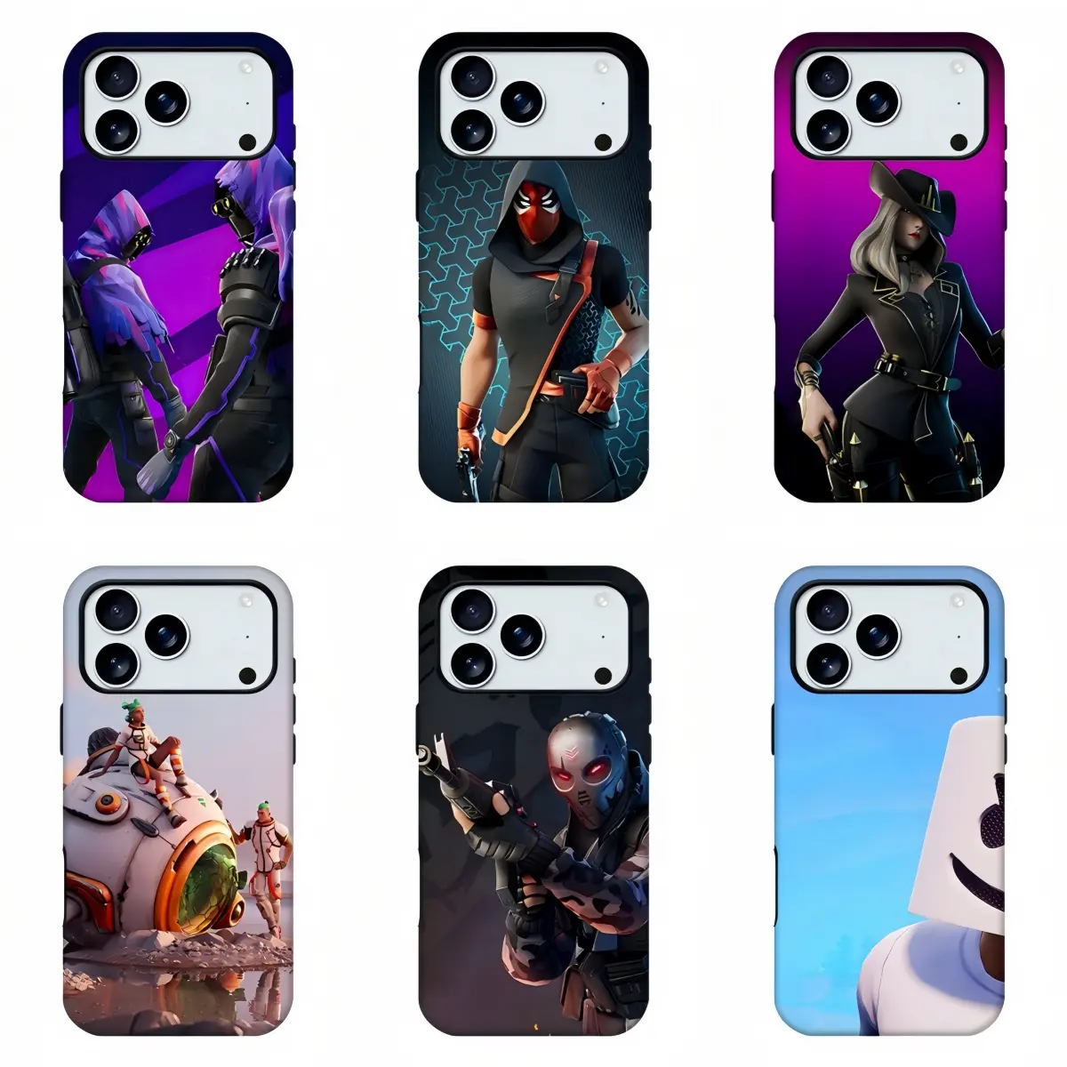 Fortnite Game Character Skin Portrait Print Phone Case, 3D Battle Royale Hero Full Print Shockproof E-sports Trendy Gaming Phone Shell for iPhone11 12 13 14 15 16 17pro max and Samsung S21-S26 .Perfect for Her/HimGirly Phone Caseslovely gift