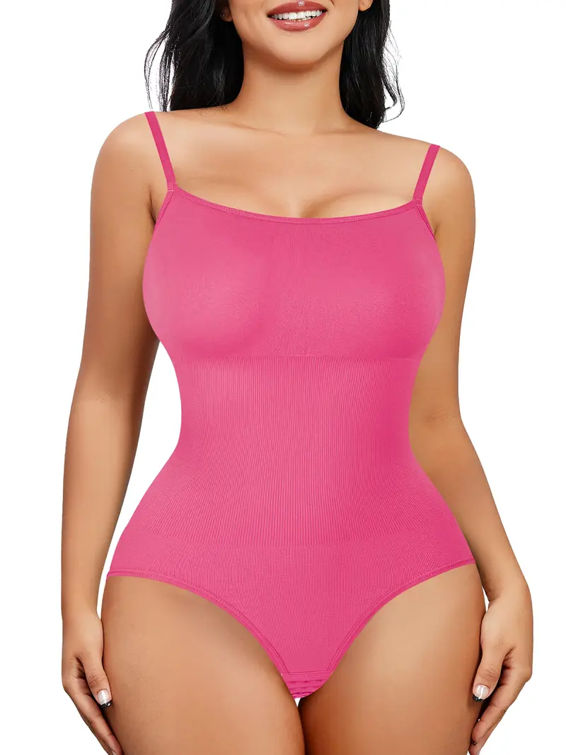 Women's Seamless Square Neck Strapless Bodysuit High Elastic Breathable Shapewear, Casual Regular Length All Seasons