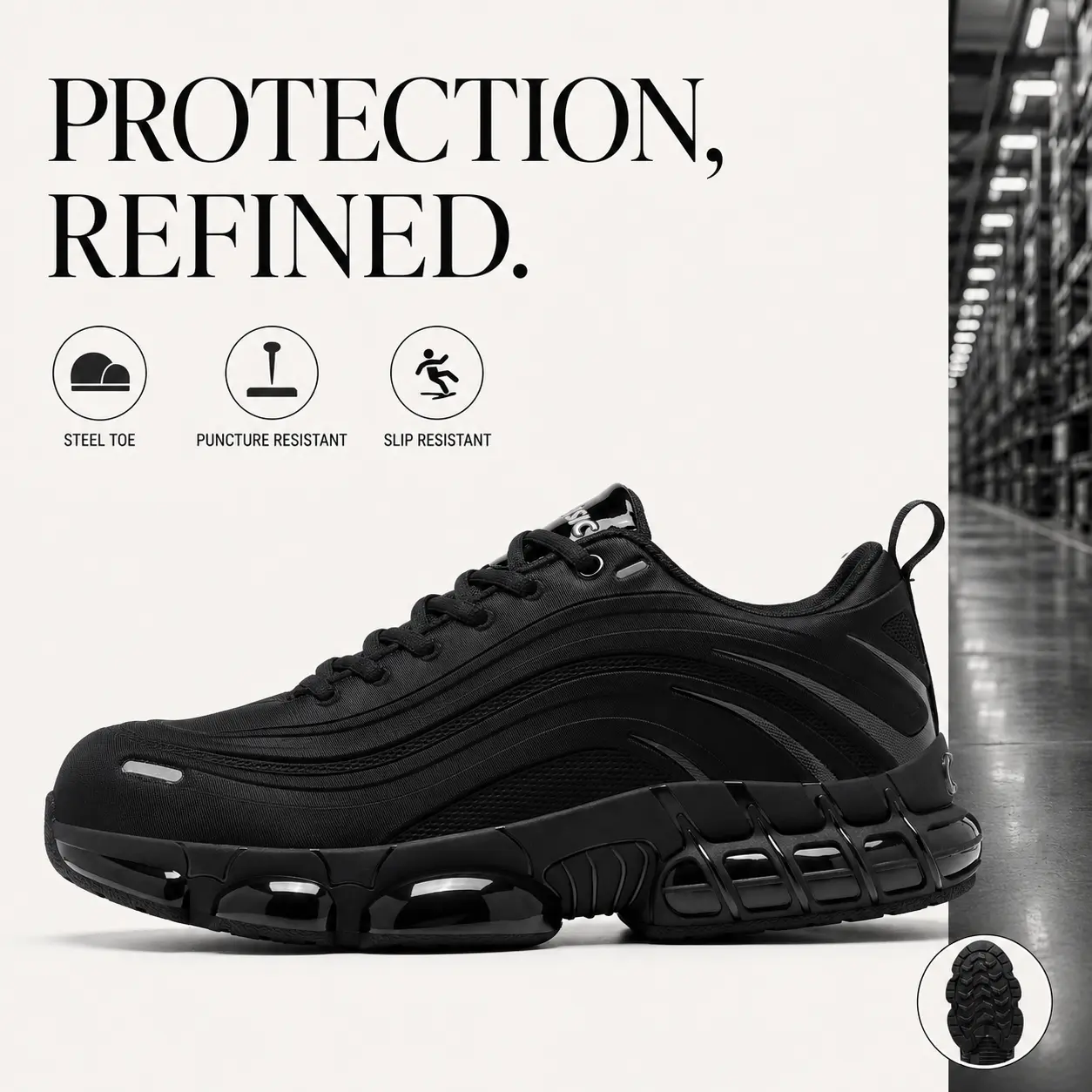 ARISIC Steel Toe Shoes For Men Women , Non-slip soles - Lightweight Breathable Safety Sneakers Steel Toe Indestructible Safety Shoes Outdoorfun Closed Worker,back to school,back to school haul