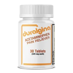 DURALGINA Acetaminophen Tablets - Over-the-Counter, Pain-Reducing, Multi-Symptom, Arthritis & Period Relief, Fast-Acting, Gentle on Stomach, Safe for Adults & Teens 12+, 30-Count 1-Pack, Arthritis Relief Aceaminophen, Multi-Symptom Aceaminophen