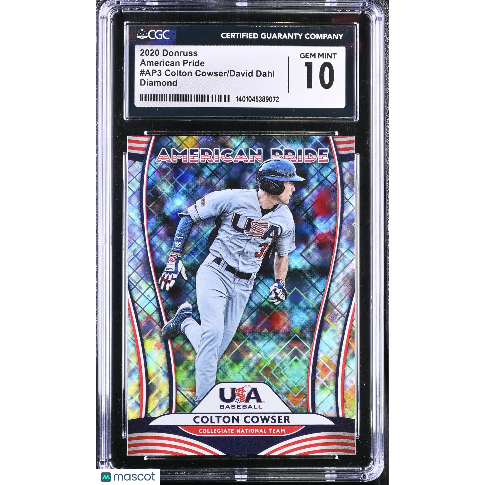 Colton Cowser/David Dahl CGC 2020 Donruss #AP3 Diamond American Pride 10