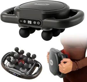 12 Head Massage Gun, 2025 New Upgrade Deep Tissue Percussion Massager, Multi Head Electric Quiet Muscle Massage Gun for Deep Tissue, Back, Shoulders, Legs, Arms Muscle Relief Adjustable Daily Black Lightweight
