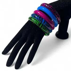 5 Piece 2000s Emo Scene Bracelet Set | Gyaru | Tumblr Mid 2000s trendy jewelry accessory Bracelet for Women gift