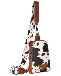 Wrangler Women's Women'S Cow Print Sling Bag - Wg133-210 Br
