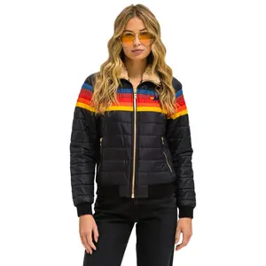 5 STRIPE JACKET -  BLACK