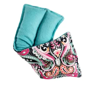 Therapeutic heating-cooling rice, eye bag, heat pad, cold pack, paisley
